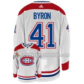 Montreal Canadiens PAUL BYRON 41 Adidas Wit Authentic Shirt - Mannen